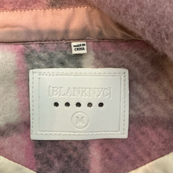 Blank NYC Pink and Gray Plaid Jacket Size Medium - Picture 9 of 12
